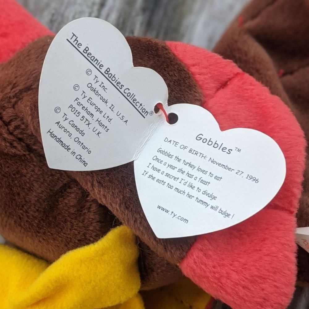 Ty Turkey Beanie Baby "Gobbles" Retired - Picture 7 of 8